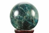 Bright Blue Apatite Sphere - Madagascar #241455-1